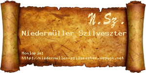 Niedermüller Szilveszter névjegykártya